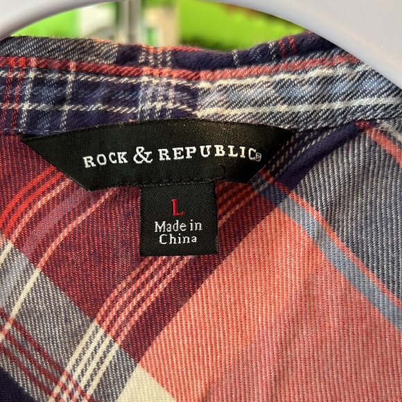 Rock & Republic - Red, White & Blue Button Tank - Picture 2 of 7